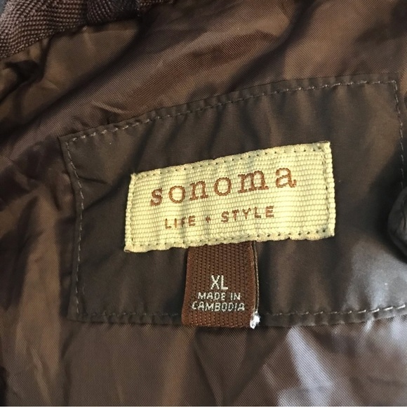 men’s brown XL puffer vest. Sonoma brand. NWOT - Picture 5 of 7